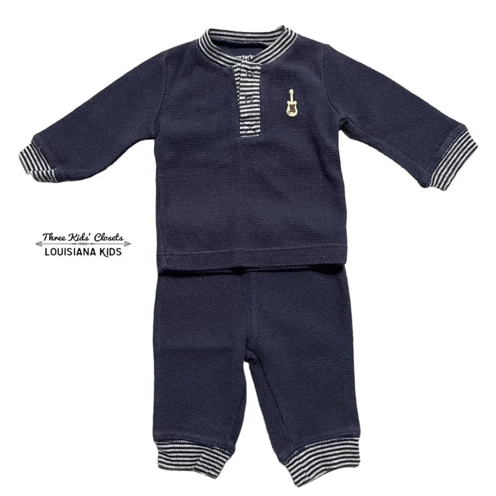 Carter's NB Newborn Guitar Henley Top & Pants Set